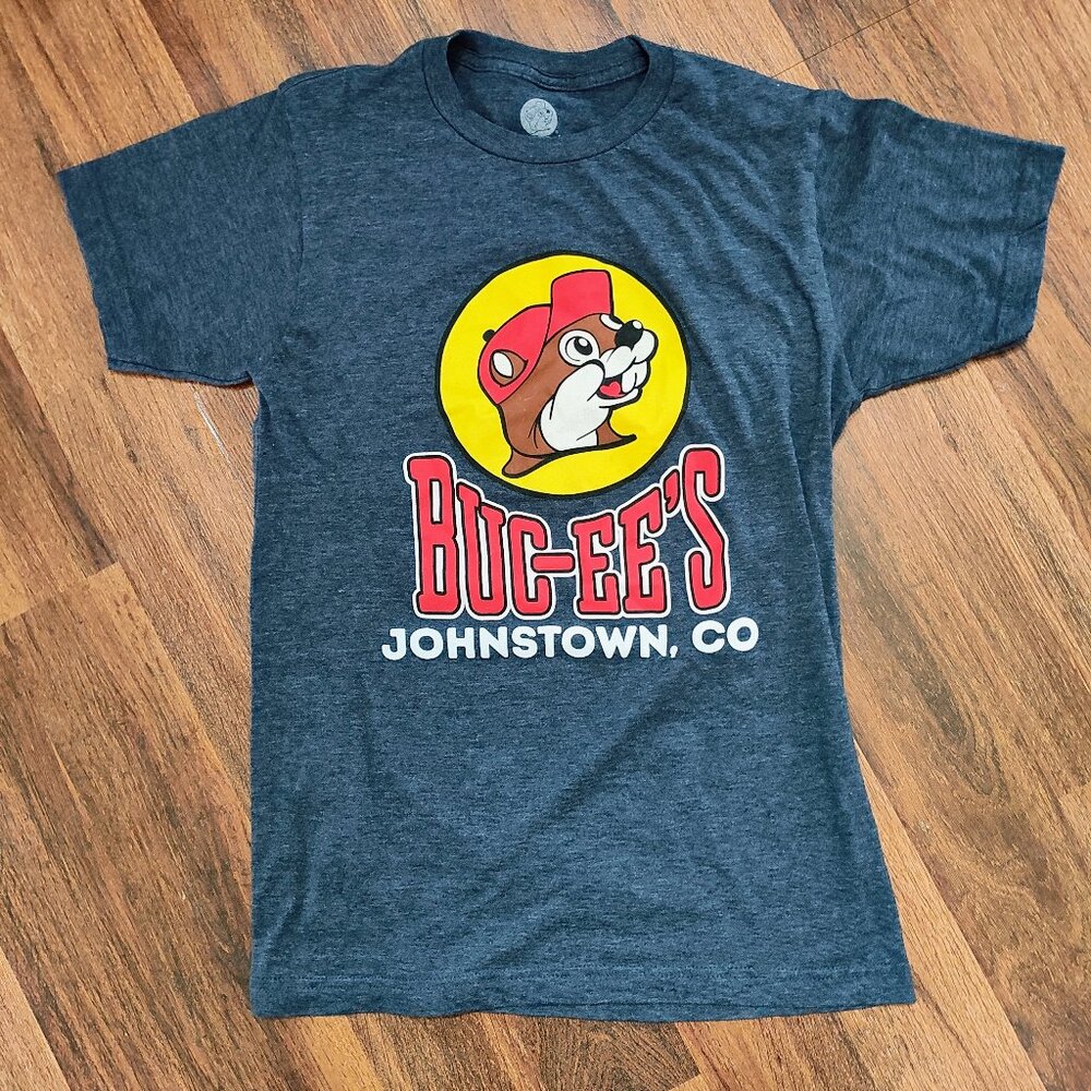 Bucee’s Gray Colorado Fun Store Logo Beaver T-shirt Small Bucees Buc-ees